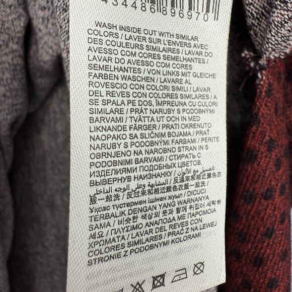 Desigual Tunic Top XXL Burgundy Floral Long Sleeve Asymmetrical Hem Boho Artsy - Picture 7 of 9